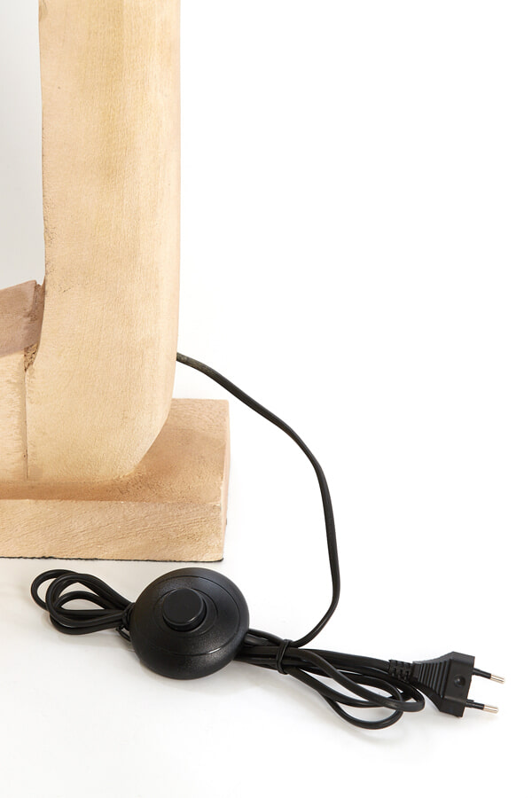 Light & Living Vloerlamp 'Kelafo' Mangohout, 125cm, kleur Naturel (excl. kap)
