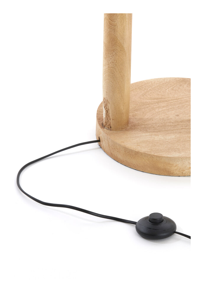 Light & Living Vloerlamp 'Xitta' Mangohout, 135cm, kleur Naturel (excl. kap)