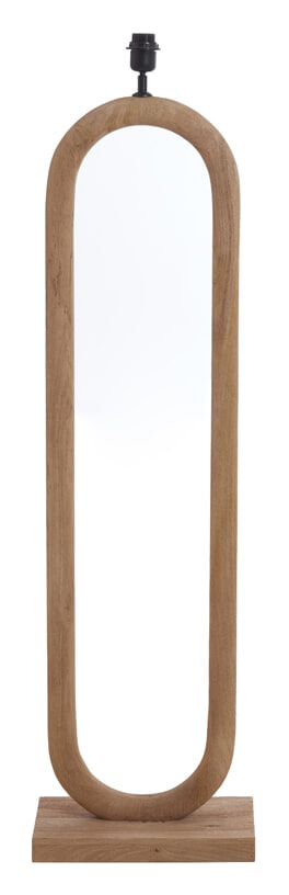 Light & Living Vloerlamp Paceco Mangohout, 119cm hoog (excl. kap) - Bruin - Japandi