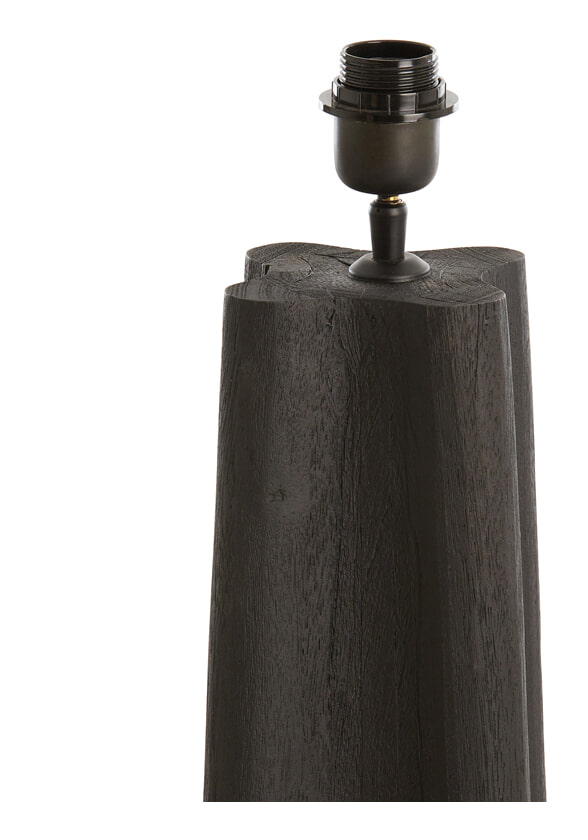 Light & Living Vloerlamp 'Navelli' Mangohout, 125cm, kleur Zwart (excl. kap)