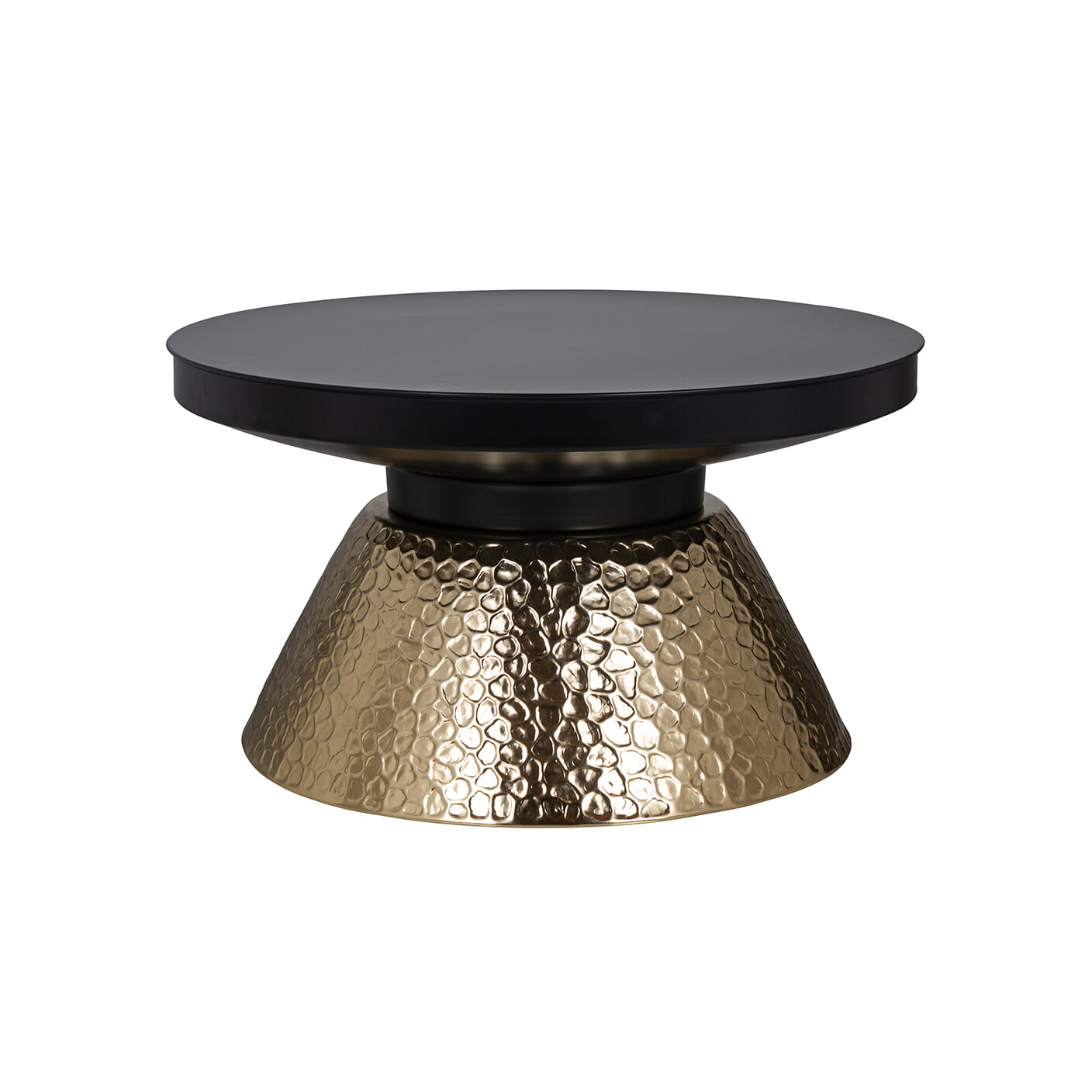 Richmond Salontafel Freddie 75cm - Zwart/Goud - Rond