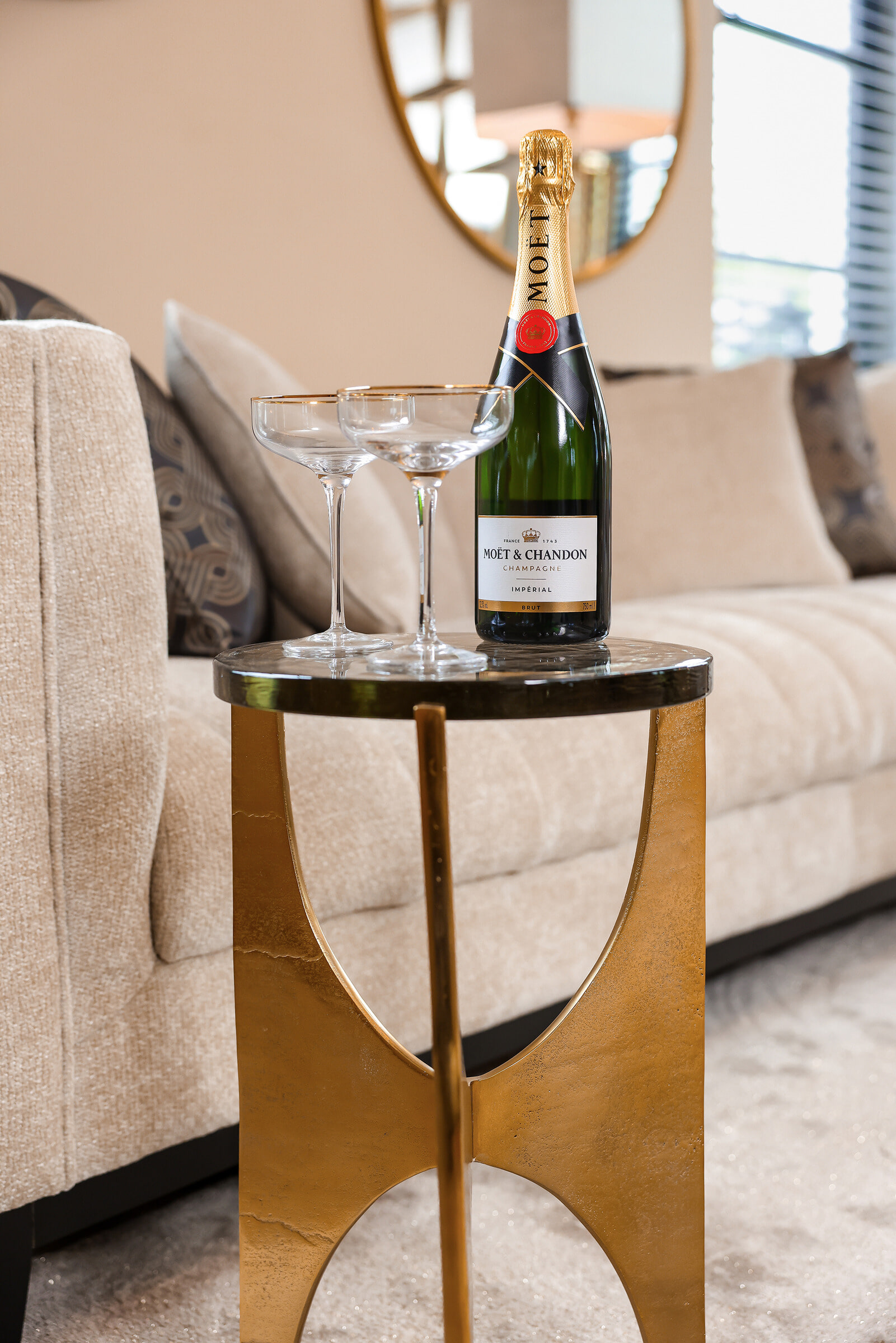 Richmond Bijzettafel 'Avery' 32cm, kleur Goud