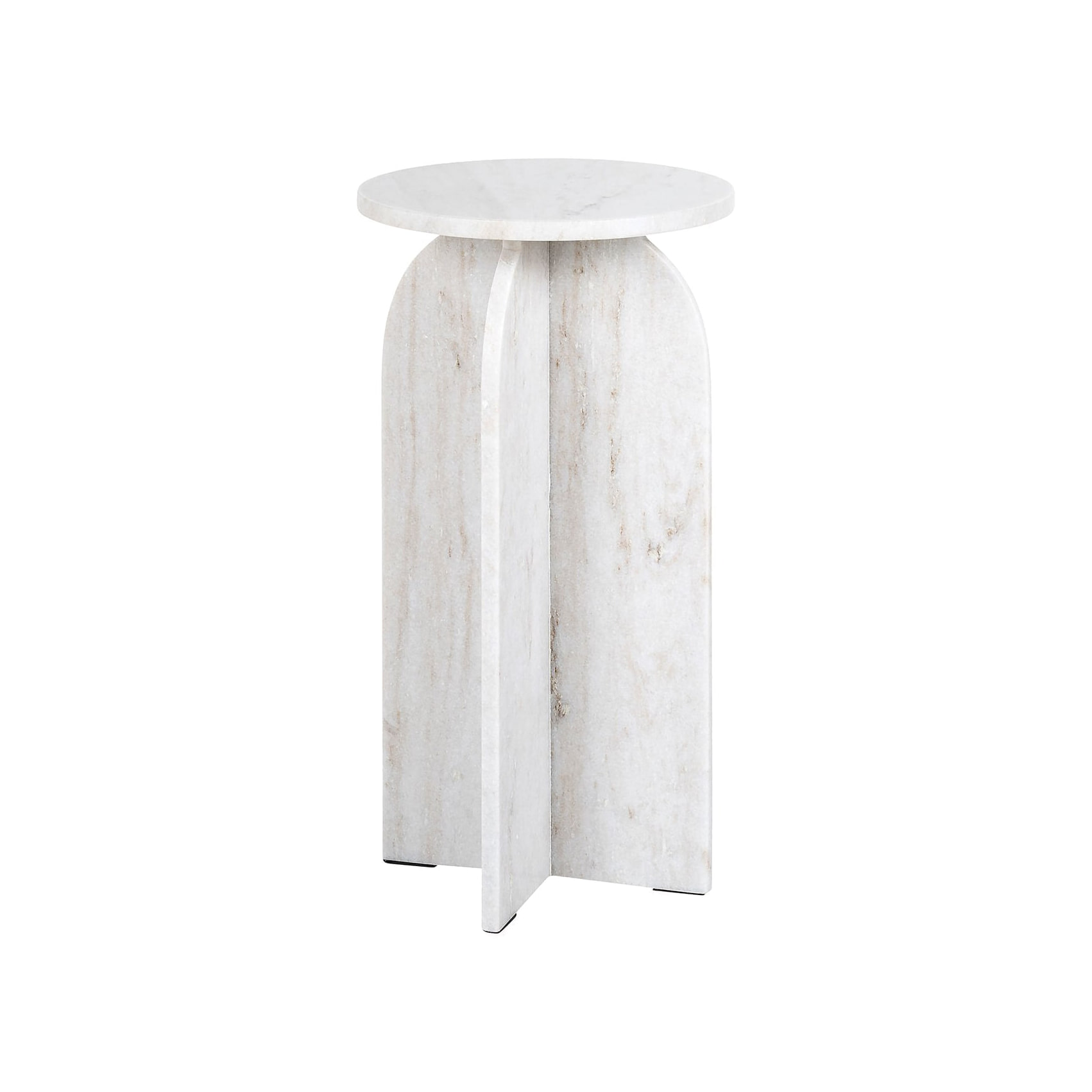 Richmond Bijzettafel Luciano Marmer, 28cm - Beige - Rond