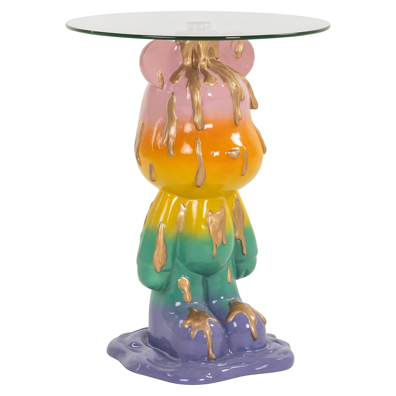 Richmond Ronde Bijzettafel 'Ebba' Glas, 48cm
