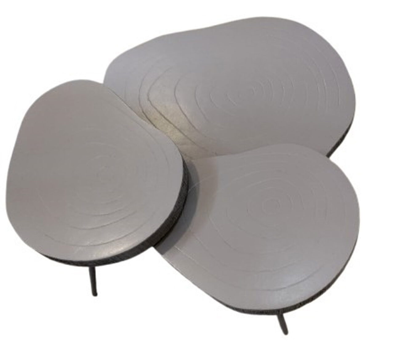 Richmond Salontafel 'Zeus' Ijzer, kleur Clay, Set van 3 stuks