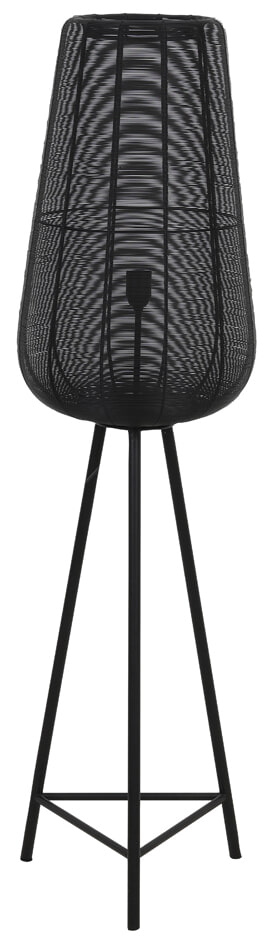 Light & Living Vloerlamp 'Adeta', mat zwart, 135cm hoog