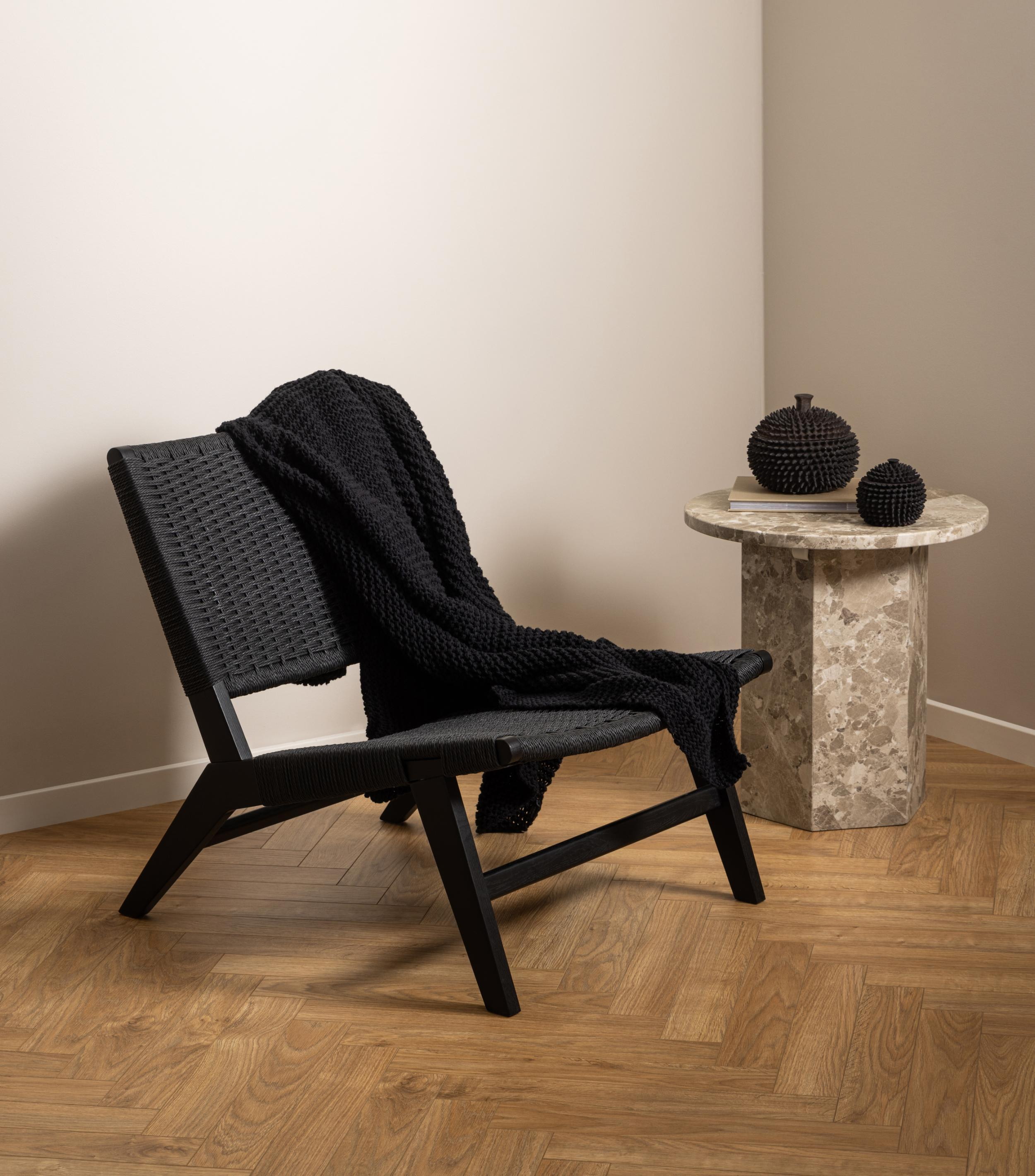 Bendt Fauteuil 'Rodrigues' Eiken, kleur Zwart