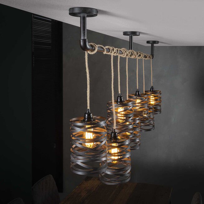 Hanglamp 'Cate' 7-lamps