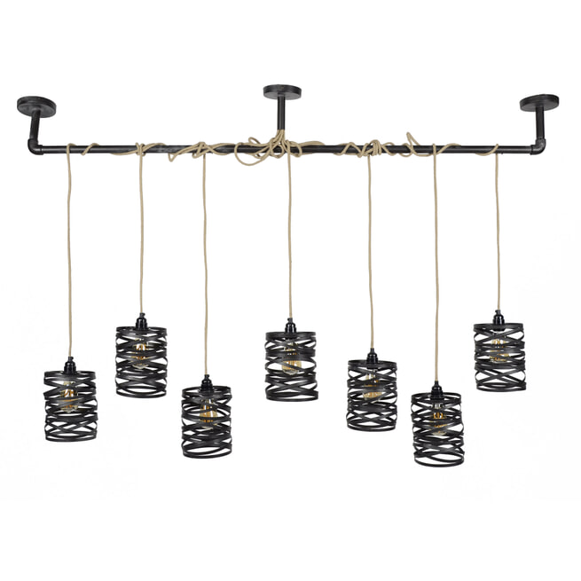 Hanglamp 'Cate' 7-lamps