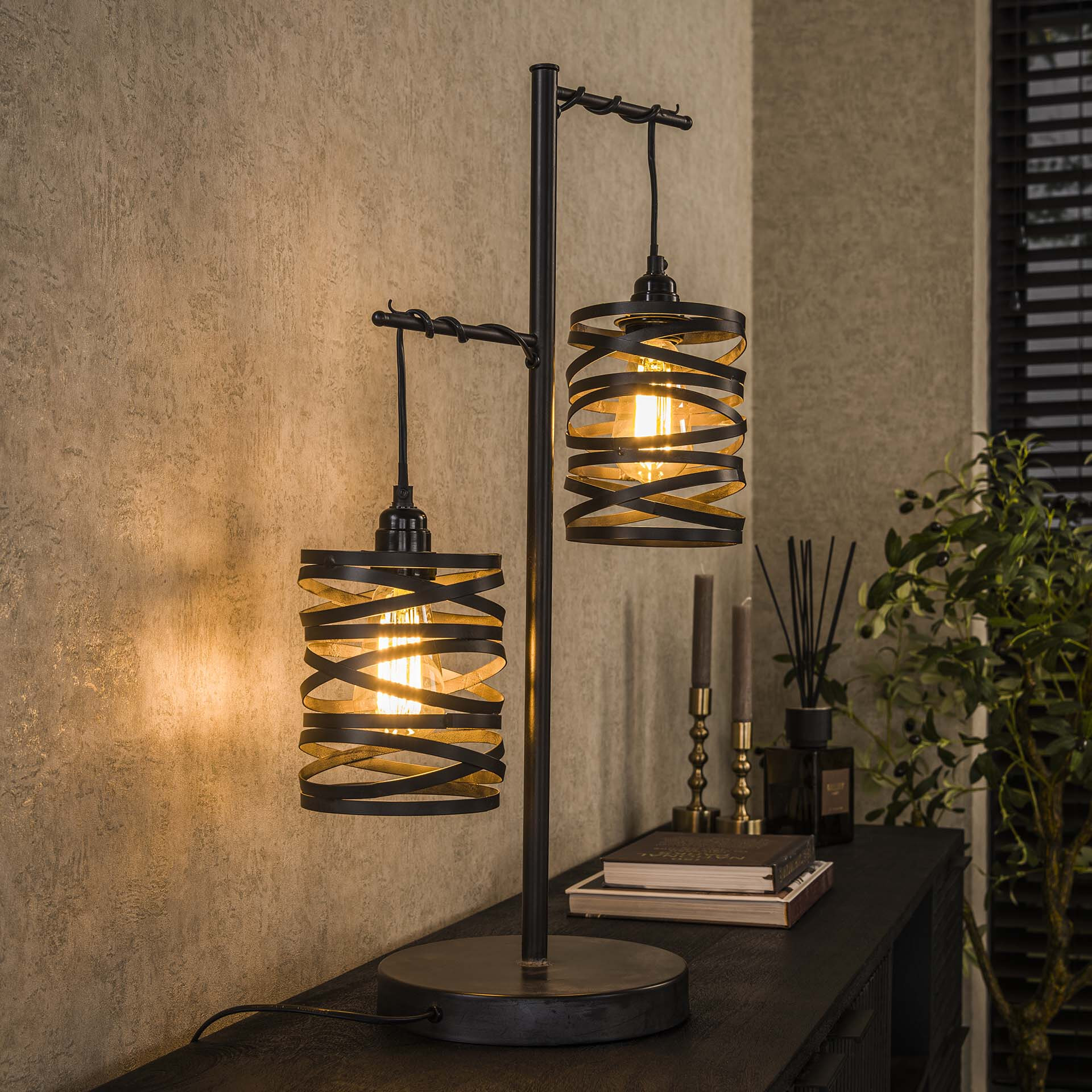 Tafellamp Kristina 2-lamps - Slate grey