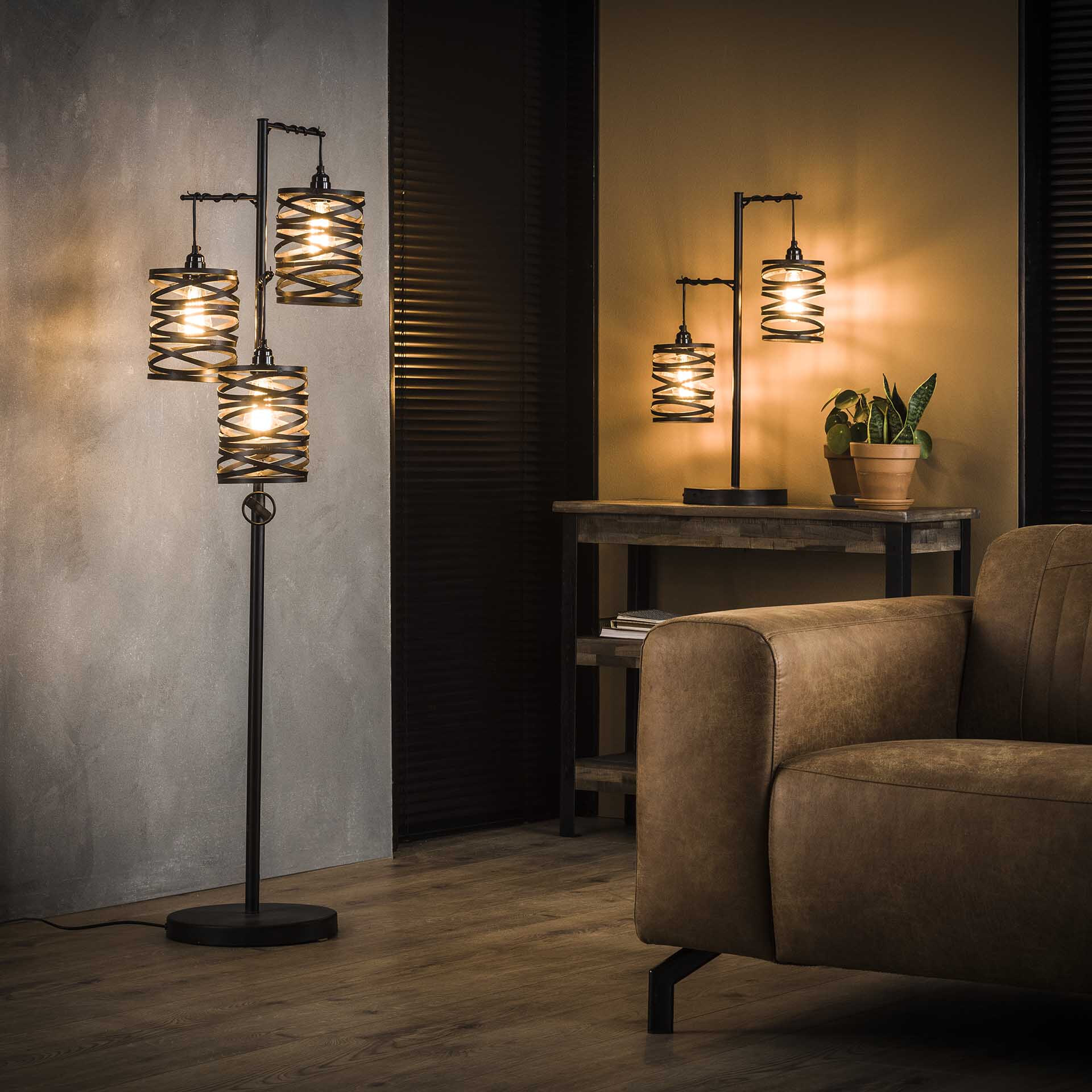 Vloerlamp 'Kristina' 3-lamps