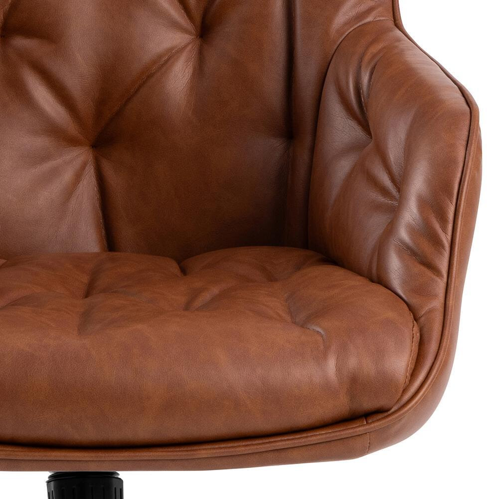 Bendt Bureaustoel 'Joellyn' PU leer, kleur Bruin