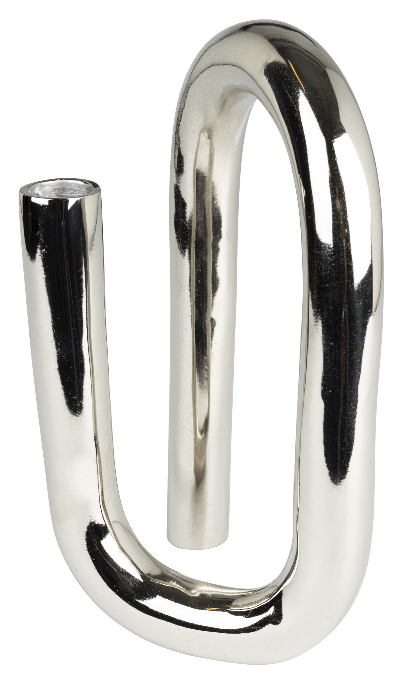 Zuiver Kaarshouder 'Tubo' 26cm, kleur Zilver