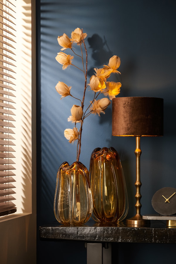 Light & Living Tafellamp 'Semut' 43cm, kleur Antiek Brons (excl. kap)