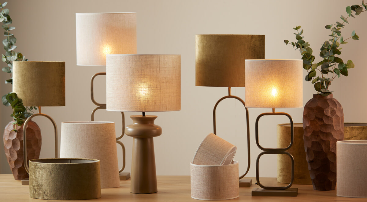 Light & Living Tafellamp 'Lutika' 46cm, kleur Goud (excl. kap)