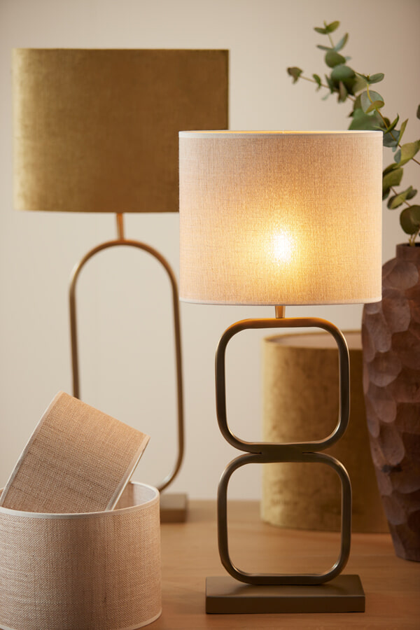 Light & Living Tafellamp 'Lutika' 46cm, kleur Goud (excl. kap)
