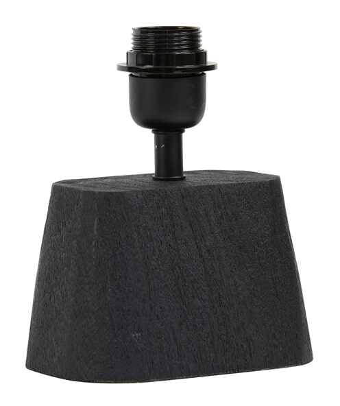 Light & Living Tafellamp 'Kardan' Mangohout, 21cm hoog, kleur Zwart (excl. kap)