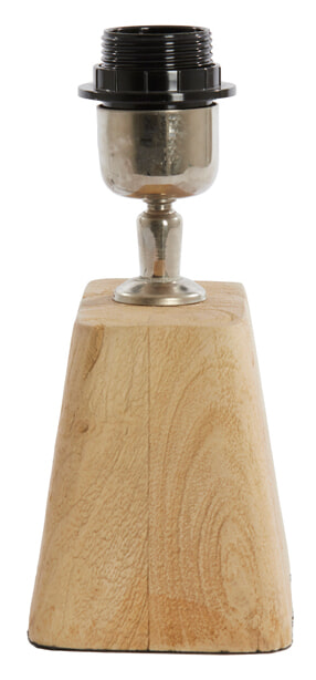 Light & Living Tafellamp 'Kardan' Mangohout, 21cm, kleur Naturel (excl. kap)