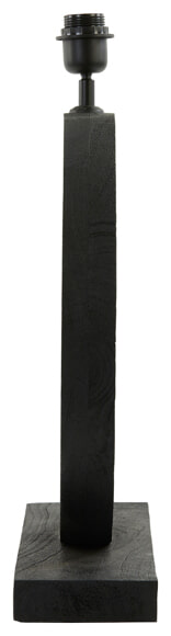 Light & Living Tafellamp 'Tinar' Mangohout, 55cm, kleur Mat Zwart (excl. kap)