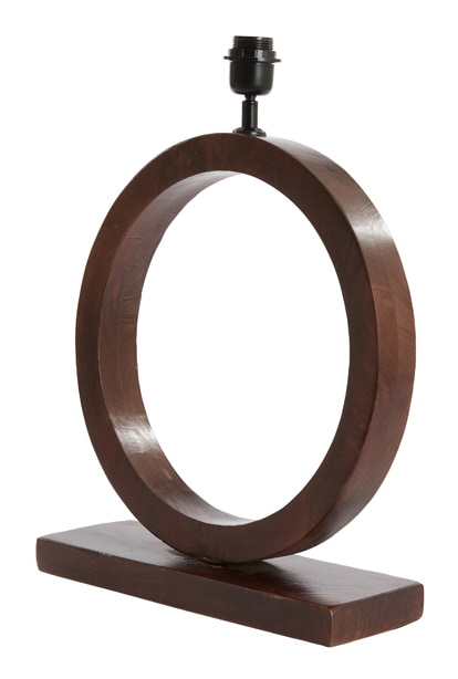 Light & Living Tafellamp 'Tinar' Mangohout, 55cm, kleur Mat Bruin (excl. kap)
