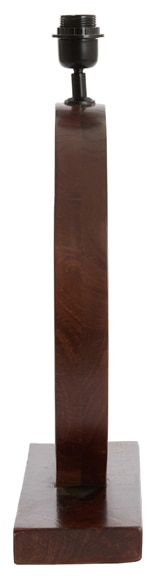 Light & Living Tafellamp 'Tinar' Mangohout, 55cm, kleur Mat Bruin (excl. kap)