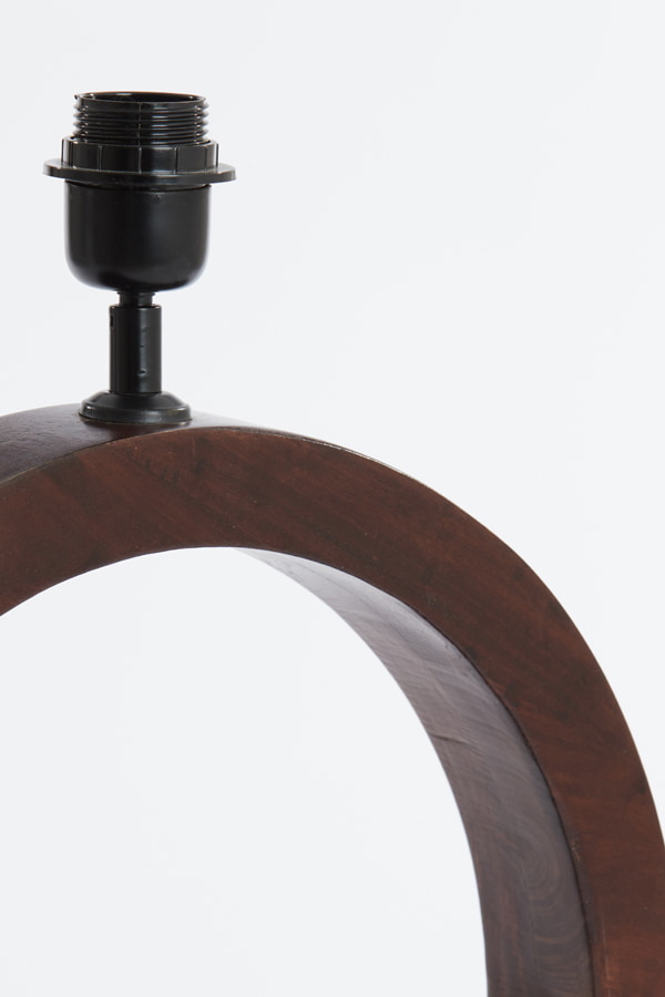 Light & Living Tafellamp 'Tinar' Mangohout, 55cm, kleur Mat Bruin (excl. kap)