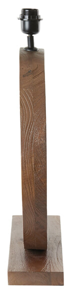 Light & Living Tafellamp 'Tinar' 64cm hoog, kleur Mat Bruin (excl. kap)
