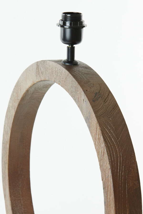 Light & Living Tafellamp 'Tinar' 64cm hoog, kleur Mat Bruin (excl. kap)
