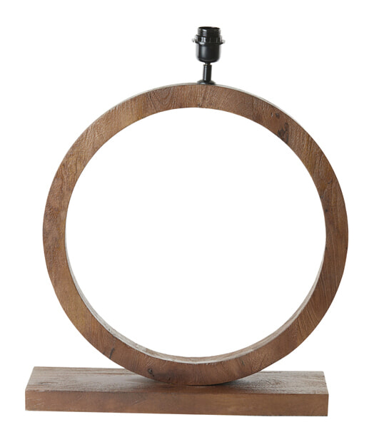 Light & Living Tafellamp 'Tinar' 64cm hoog, kleur Mat Bruin (excl. kap)