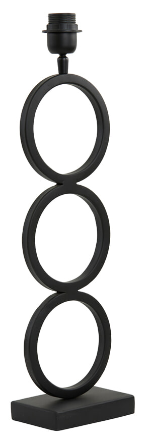 Light & Living Tafellamp 'Stelios' 51cm, kleur Mat Zwart (excl. kap)