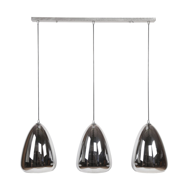 Hanglamp 'Cassandra' 3-lamps, kleur Chrome