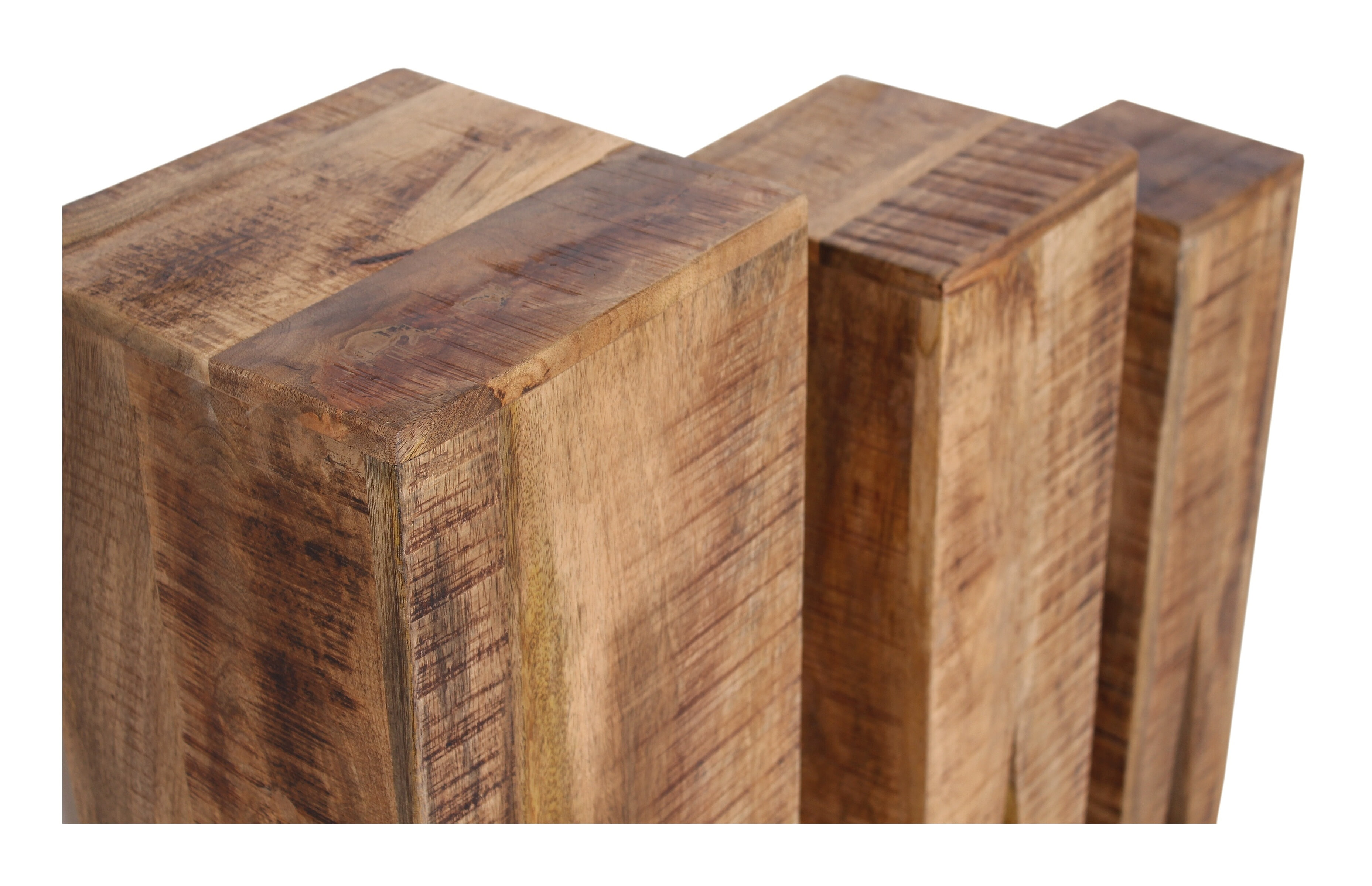 Artistiq Zuil 'Fleur' Mangohout, Set van 3 stuks