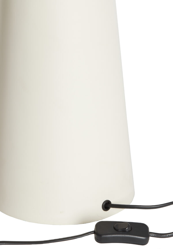 Light & Living Tafellamp 'Yelos' 43cm, kleur Mat Crème (excl. kap)