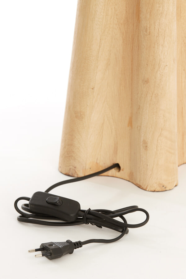 Light & Living Tafellamp 'Navelli' Mangohout, 40cm, kleur Naturel (excl. kap)