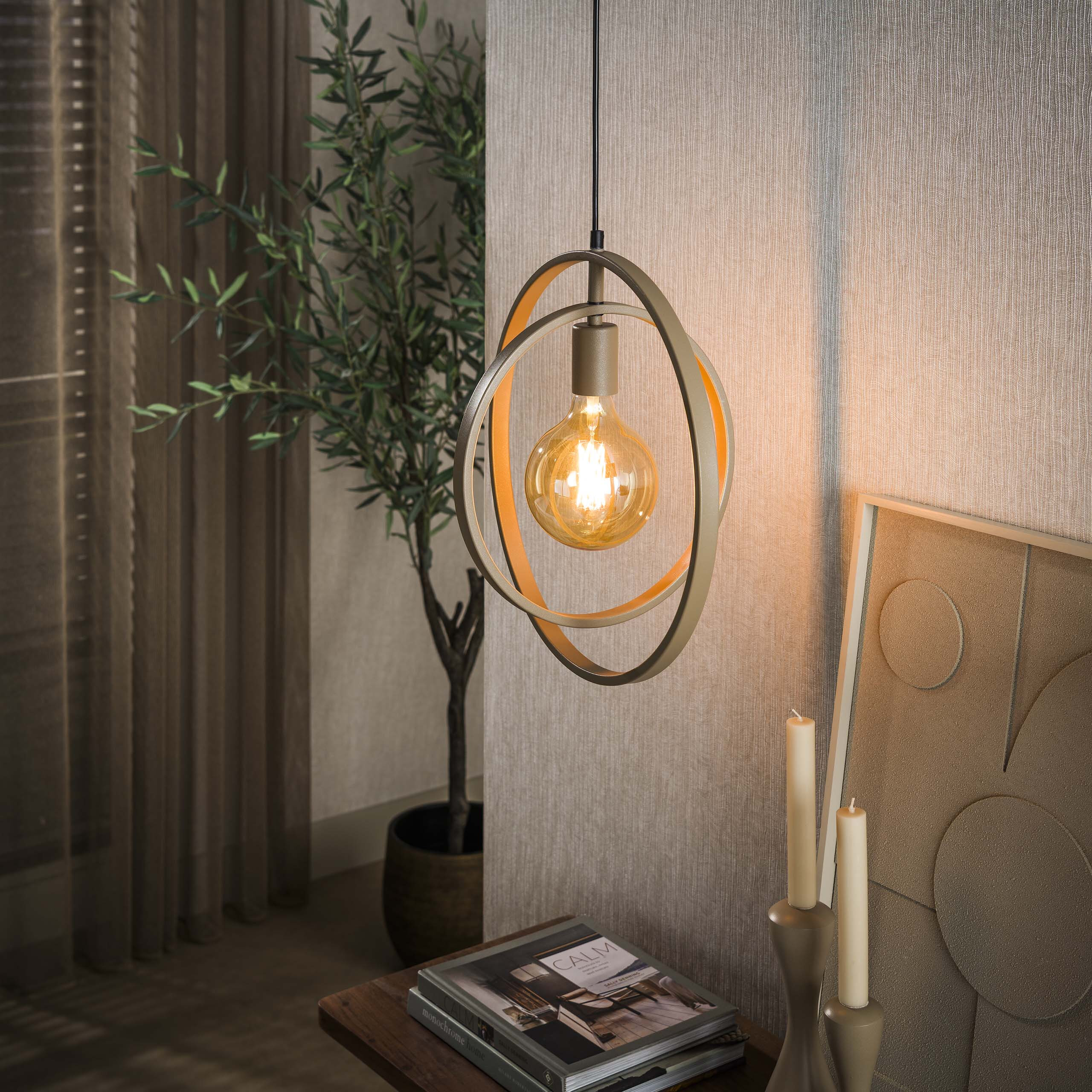 LifestyleFurn Hanglamp 'Tricia' kleur Beige