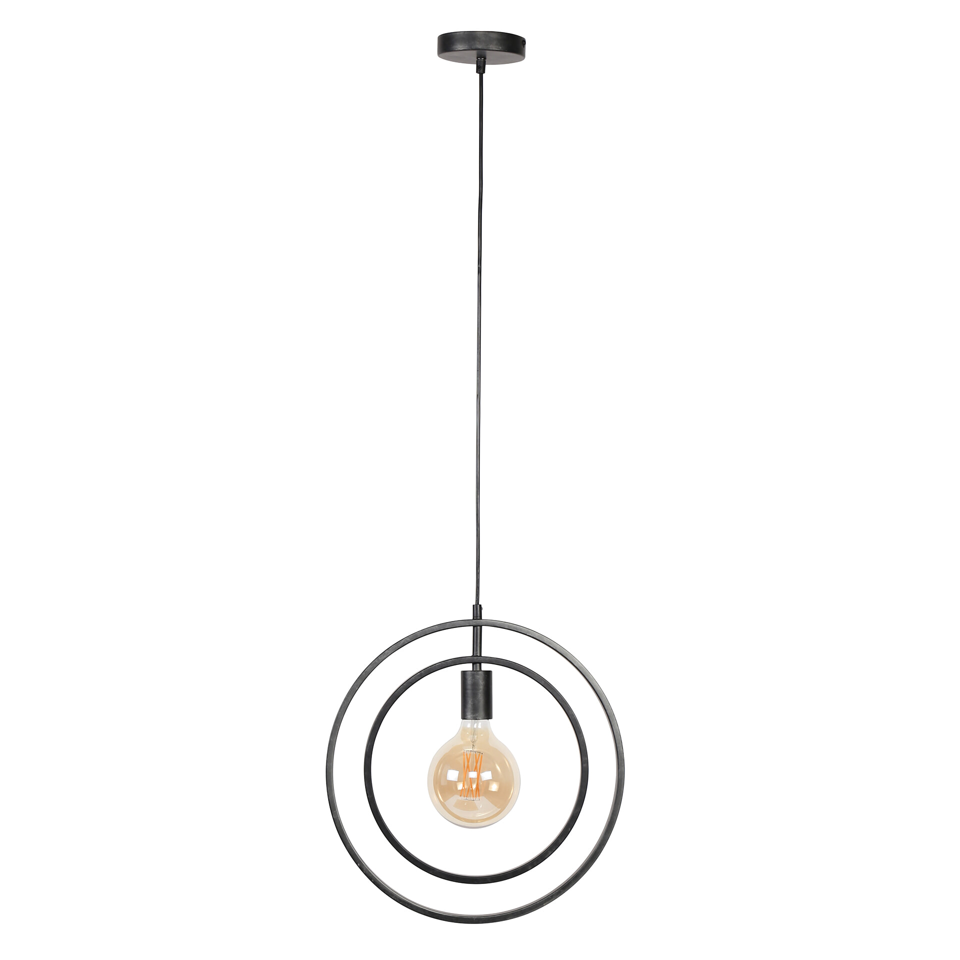 Hanglamp 'Tricia' 40 x 30cm, kleur Zwart