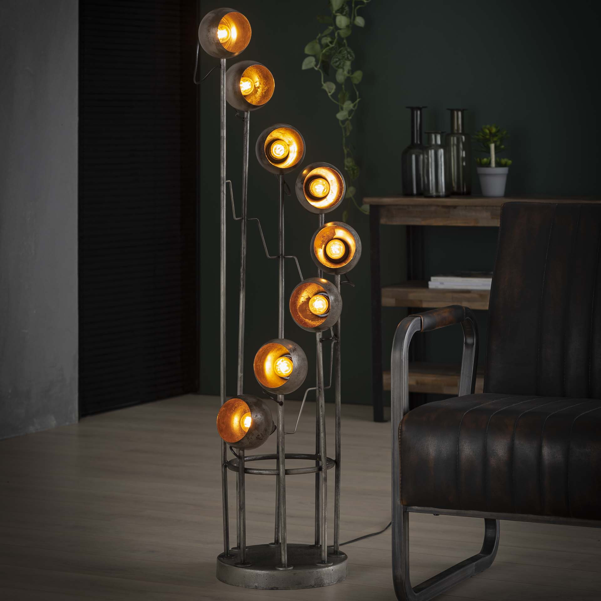 Vloerlamp 'Udo' 8-lamps