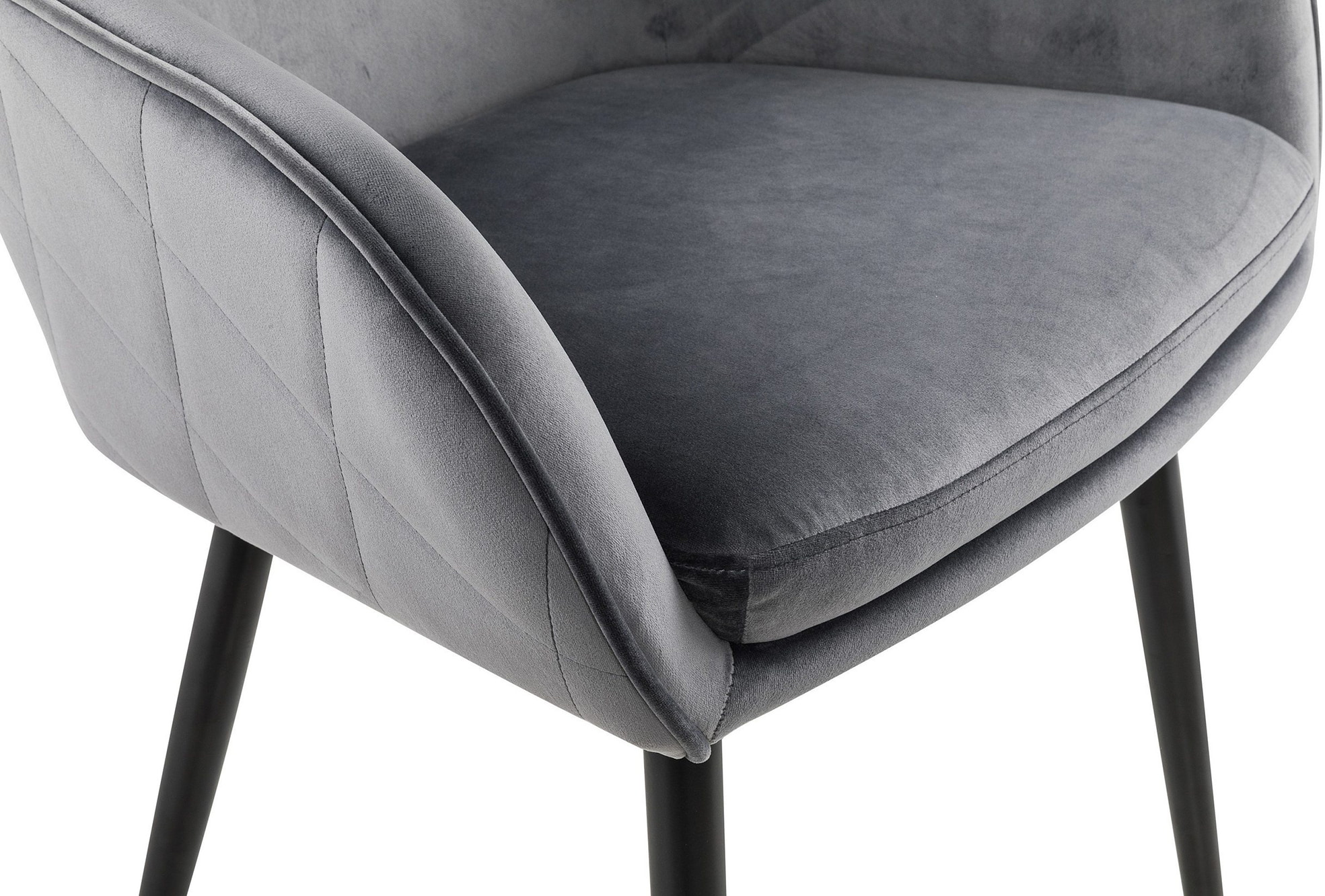 Artistiq Eetkamerstoel 'Juna' Velvet, kleur Grijs
