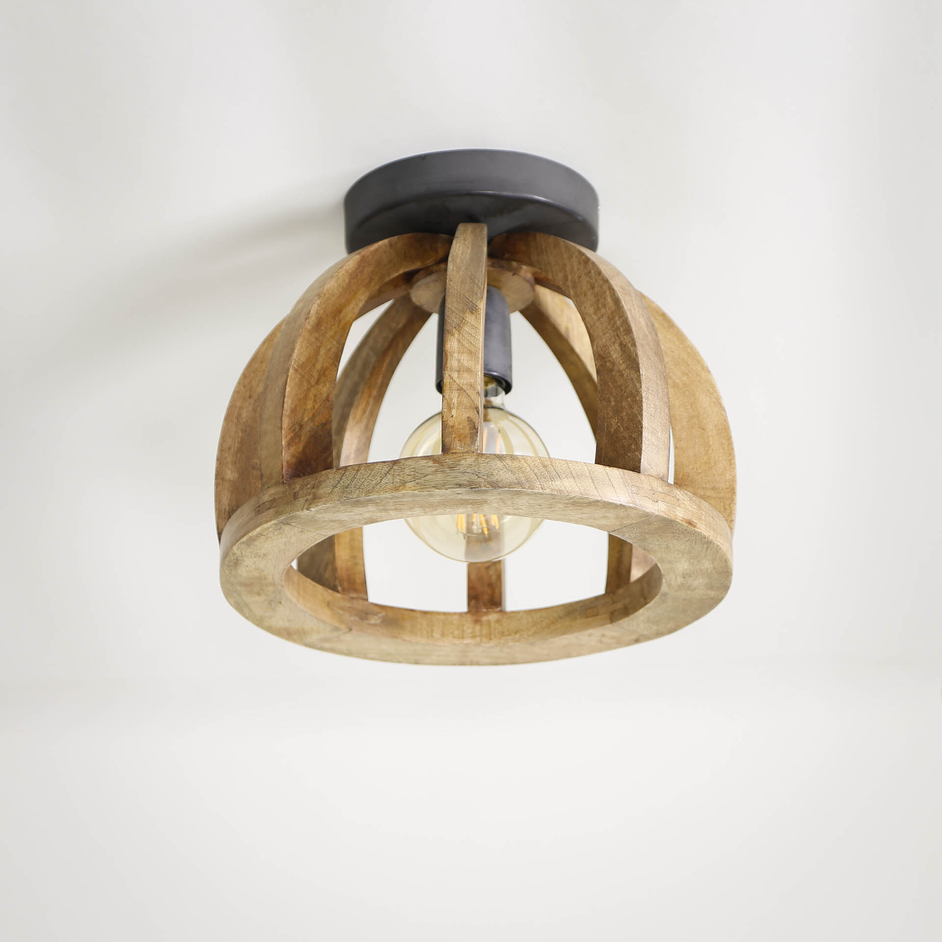 LifestyleFurn Plafondlamp 'Brenner' Mangohout