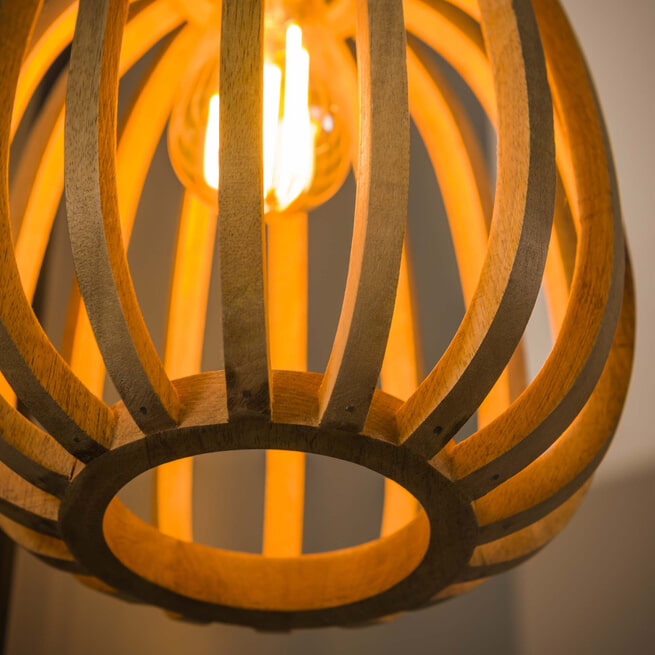 LifestyleFurn Tafellamp 'Benno' Mangohout, 66cm