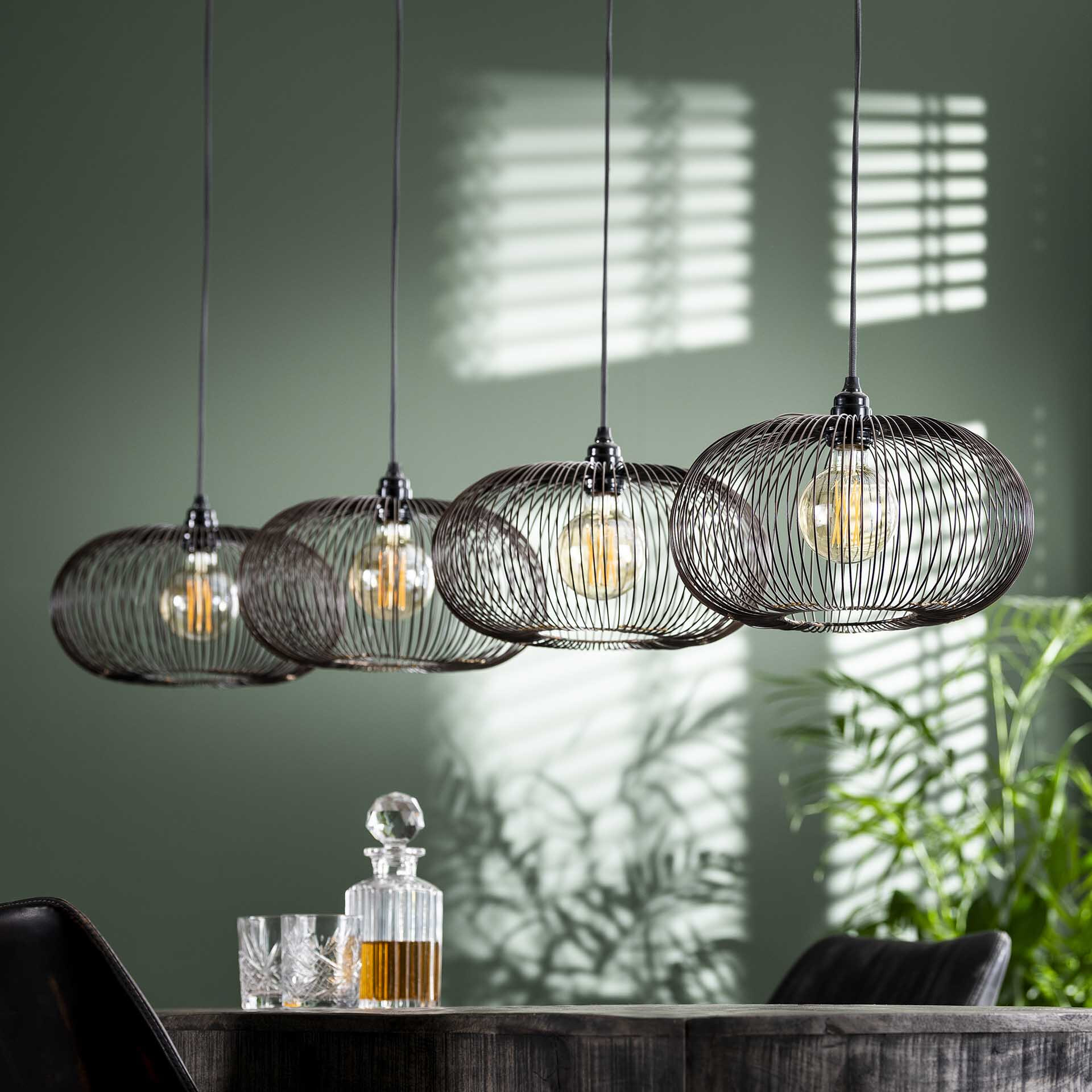 Hanglamp 'Mallory' Ø35cm, 4-lamps