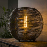 Tafellamp 'Yuno' Zwart Nikkel, Ø40cm