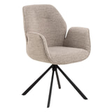Bendt Draaibare Eetkamerstoel 'Chandler' Bouclé met armleuning, kleur Beige