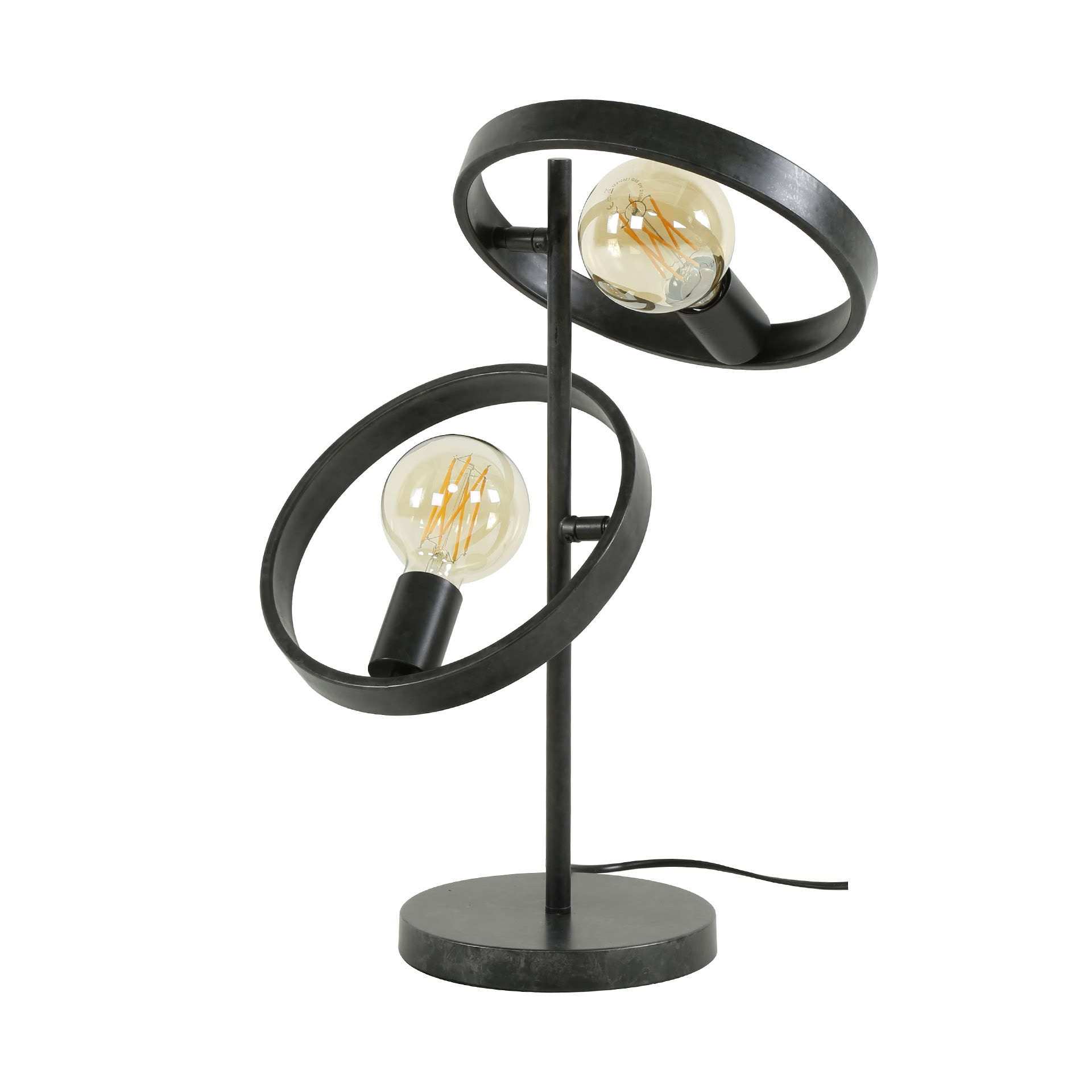 LifestyleFurn Tafellamp 'Homer' 2-lamps, kleur Charchoal