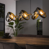 LifestyleFurn Hanglamp 'Homer' 6-lamps, kleur Charchoal