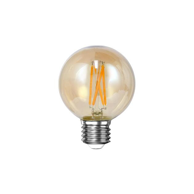 LifestyleFurn Kooldraadlamp LED Bol Ø6cm, Amberkleurig, Dimbaar