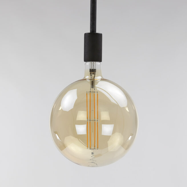 Kooldraadlamp 'Bol XXL' Ø20cm, LED E27 / 8W, Goldline, dimbaar