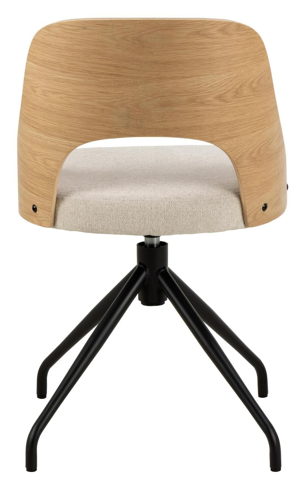 Bendt Draaibare Eetkamerstoel 'Vila' Eiken, kleur Beige