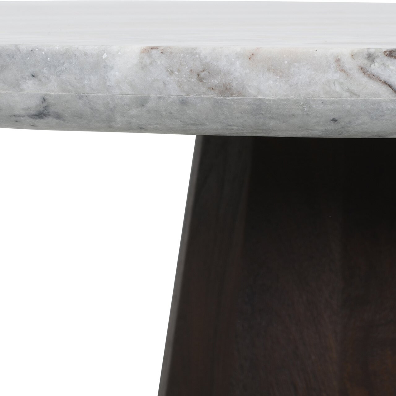 Richmond Ronde Eettafel 'Oberoy' Marmer en mangohout, 130cm