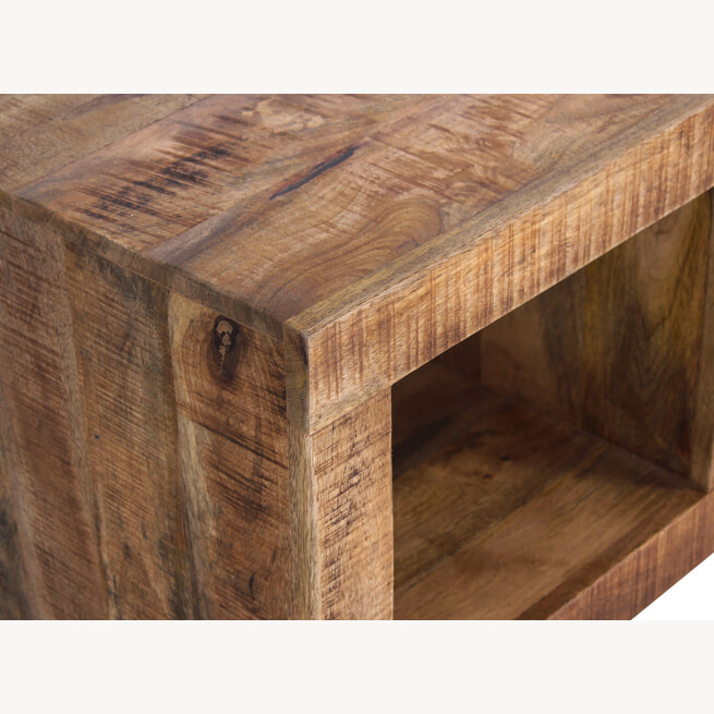 ndustrële bjzettafel van Mangohout 50 cm ndustrële bjzettafel van Mangohout 50 cm